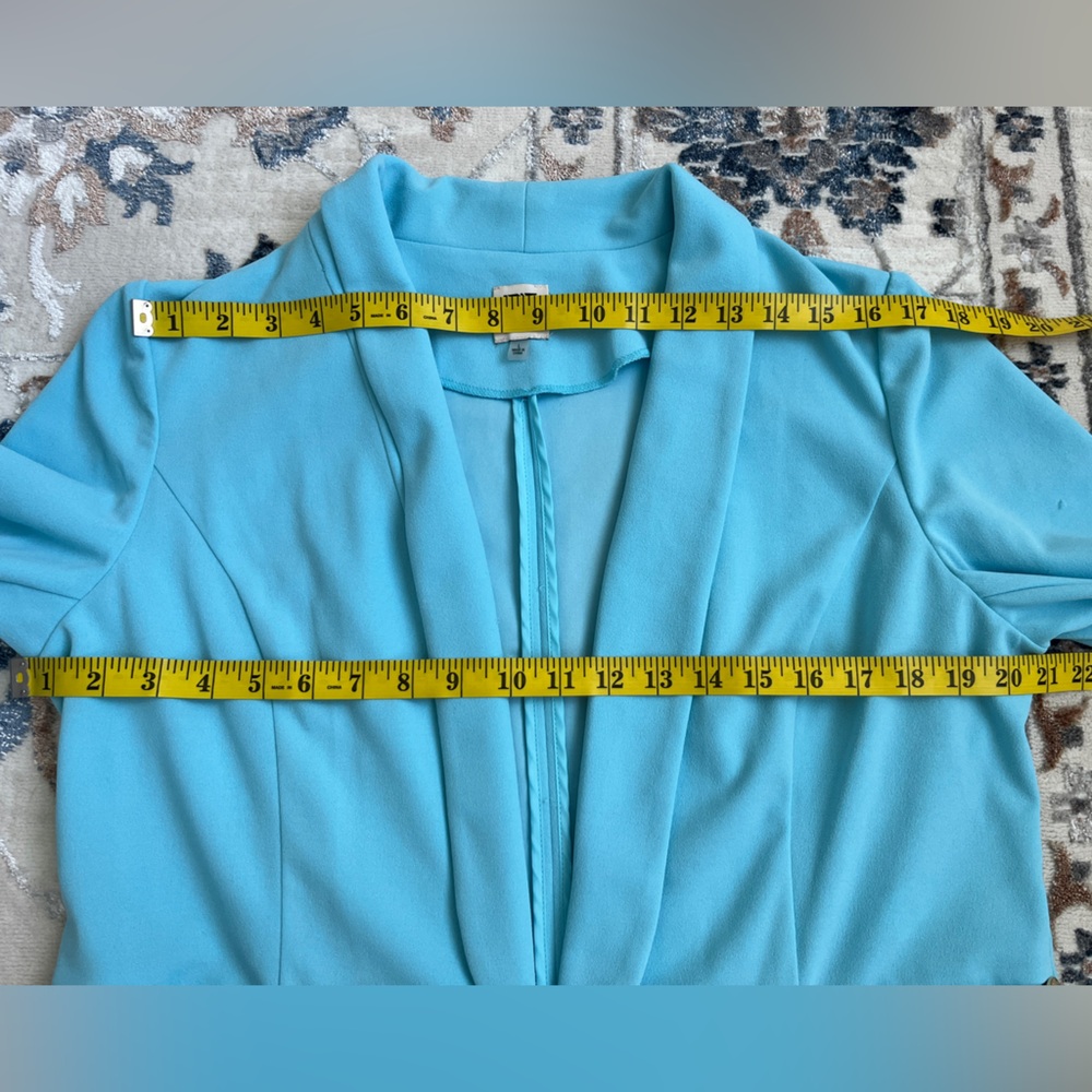 Anne Klein Sky Blue Jacket with Gold Accent size L - Picture 9 of 14